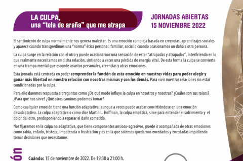 La culpa, una "tela de araña" que me atrapa